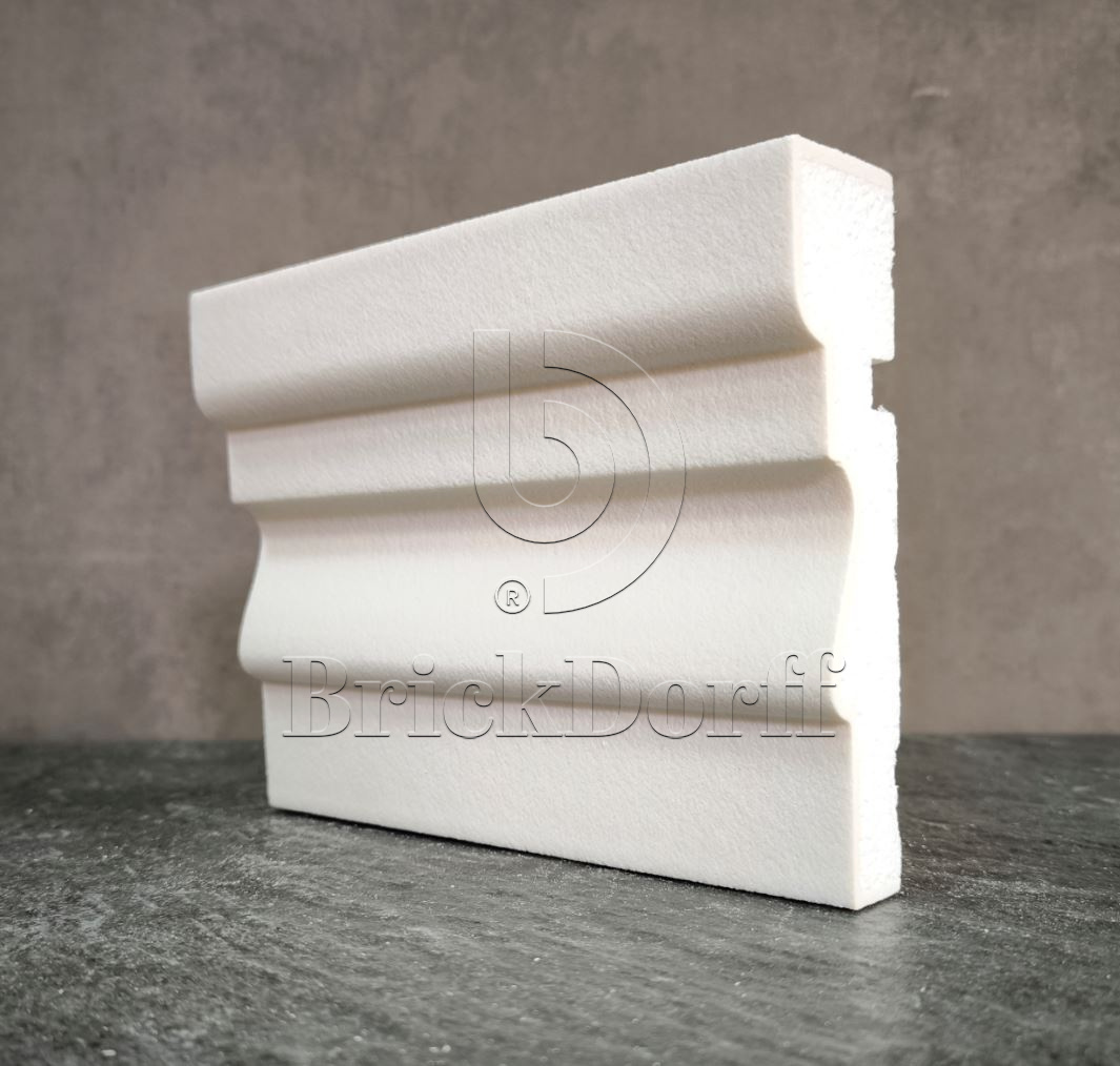 Молдинг для фасада - лепнина, декор из пенополистирола МВ-150/3 (МС-125) 150*40*2000 мм