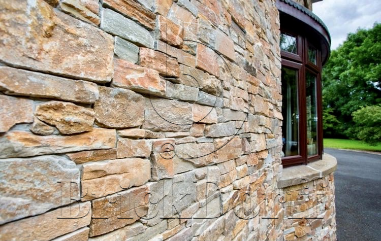 Камень грубый кварцит бежевый 550*200*20\40 мм, натуральный камень для фасада и интерьера BD