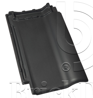 Керамическая черепица рядовая Roben Piemont антрацитовый серый ангоб