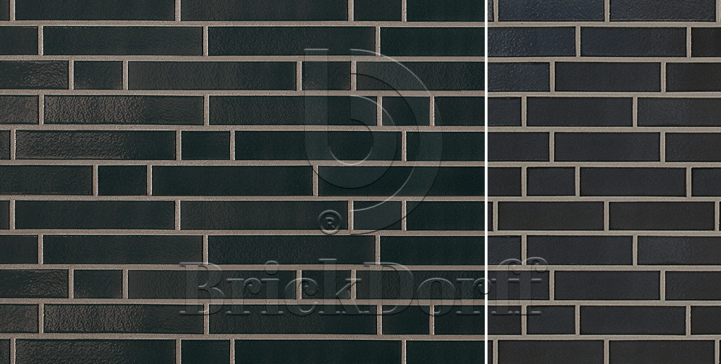 Глазурованная клинкерная фасадная плитка под кирпич ABC Tiefschwarz 390 черная, 240*115*10 мм