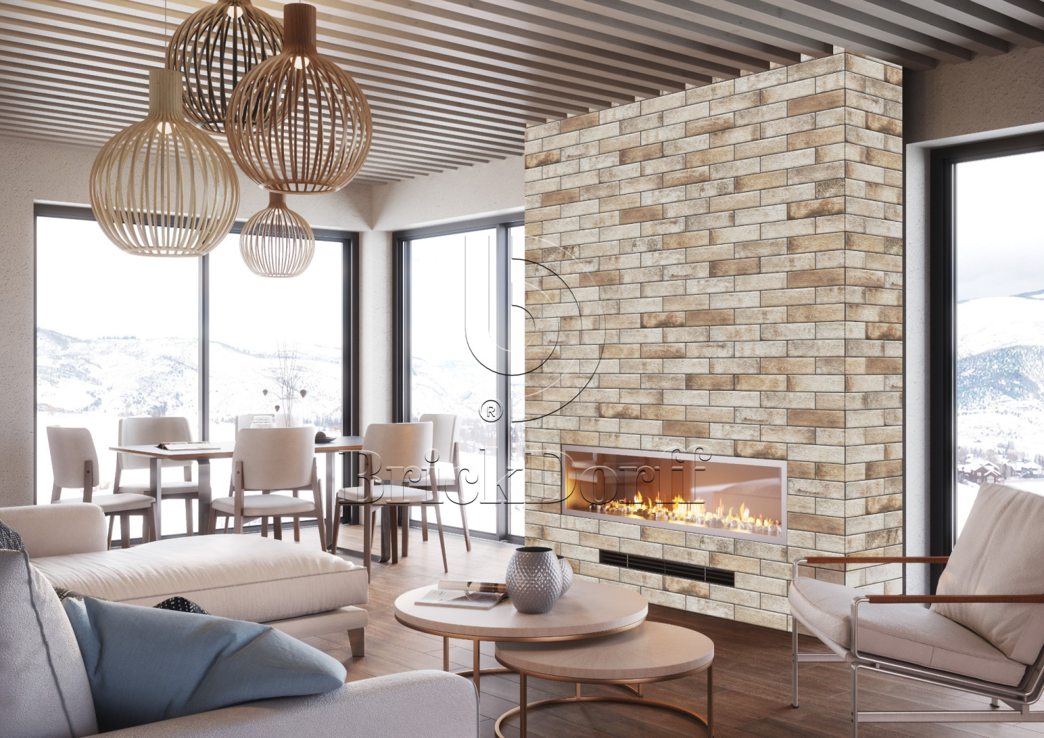 Фасадная и Интерьерная клинкерная плитка под кирпич Cerrad Piatto sand 300*74*9 мм