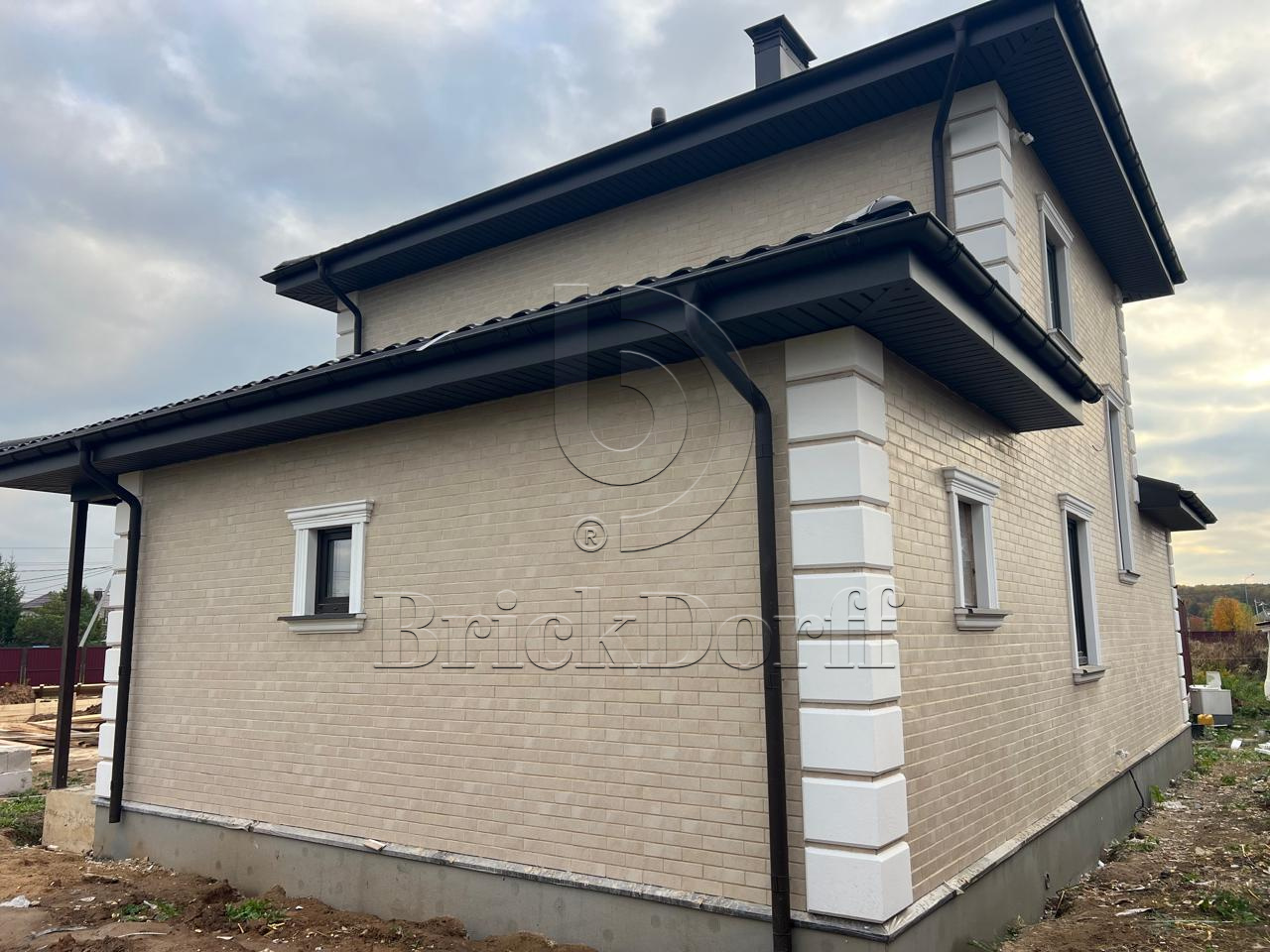 Mattone Sabbia Beige 245X66х7,4 мм Клинкерная фасадная плитка под кирпич облицовочная, бежевая