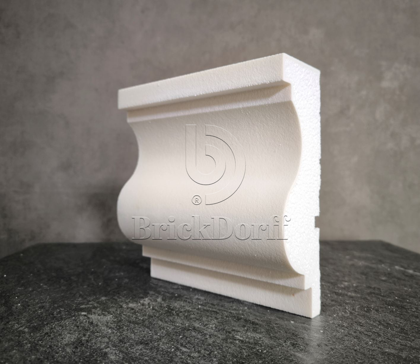 Молдинг для фасада - лепнина, декор из пенополистирола МВ-200/3 200*50*2000 мм