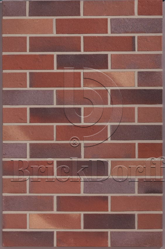 Кирпич облицовочный Клинкерный ABC 9105 Norddeich rot-blausand-farben-bunt genarbt-besandet NF 240*115*71 мм