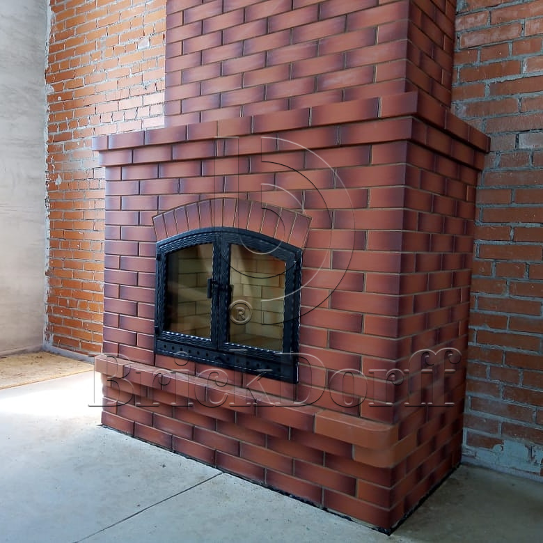 Lode Gemini гладкий, 250*120*65 мм, Печной Полнотелый Кирпич керамический красный, пестрый