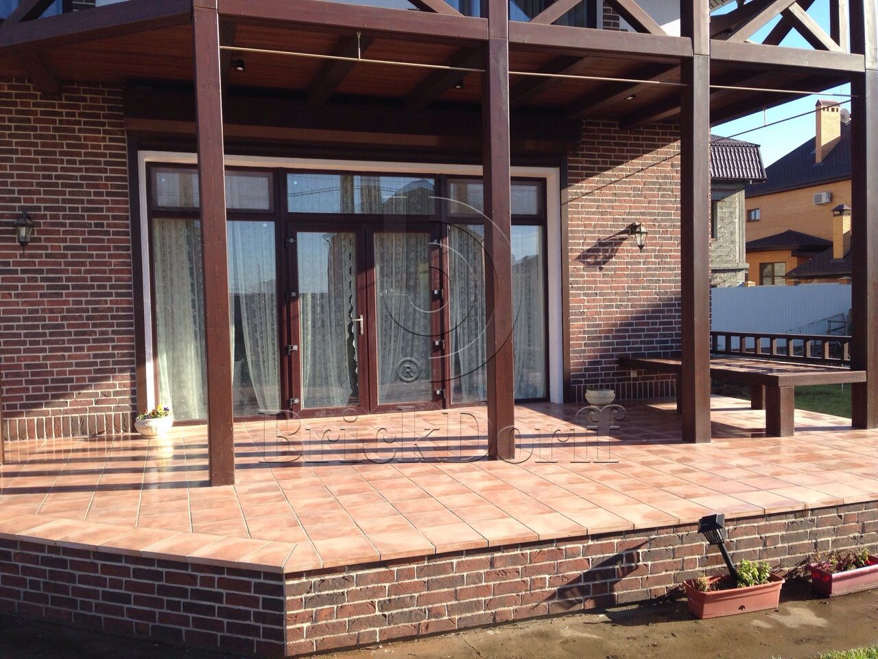 Клинкерная Ступень лофт противоскользящая плитка Stroeher KERAPLATTE AERA X 755 camaro 294*340*35*11 мм