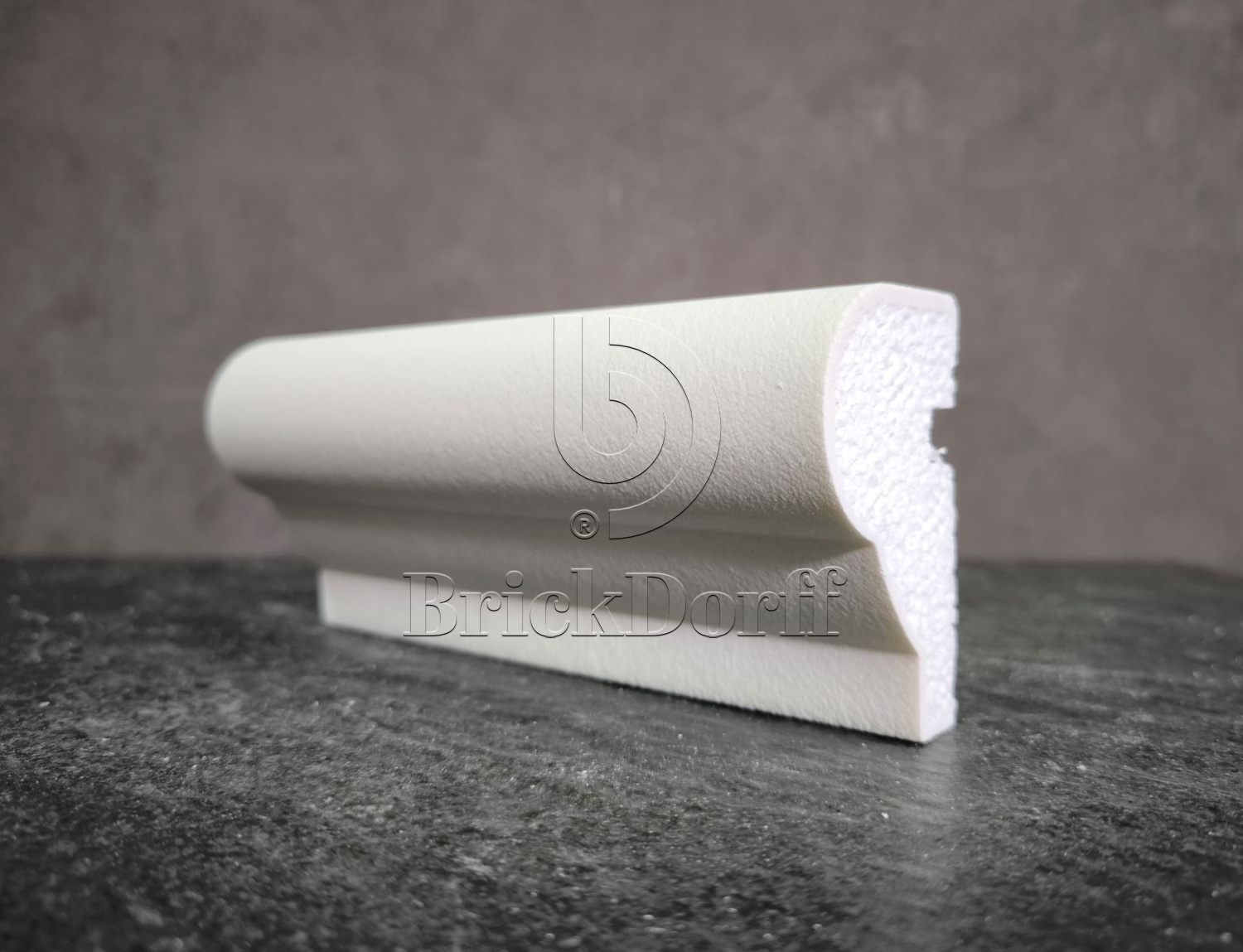 Молдинг для фасада - лепнина, декор из пенополистирола МВ-85/1 (МС-104) 85*50*2000 мм