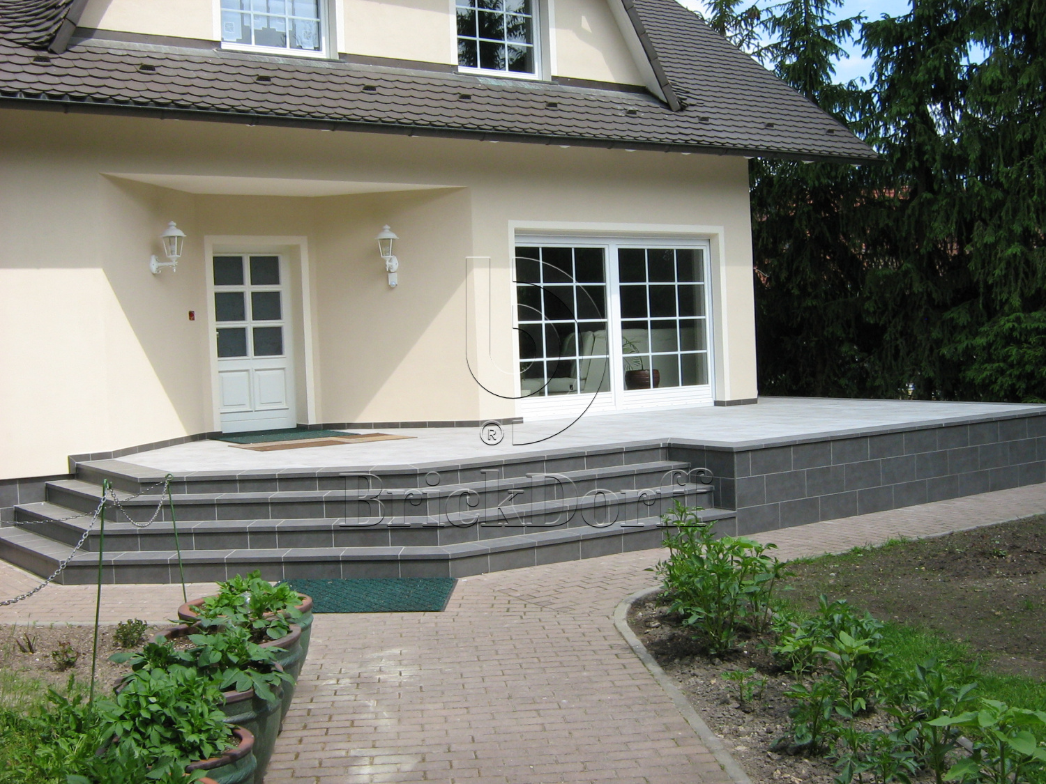 Клинкерная Ступень лофт противоскользящая плитка Stroeher KERAPLATTE ASAR 645 giru 294*340*35*11 мм