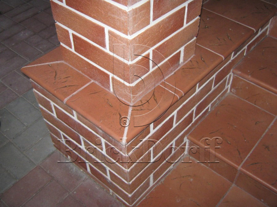 Клинкерная ступень Флорентинер противоскользящая плитка ABC Antik Kupfer 335*240*10 мм