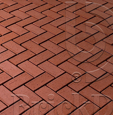 Тротуарная плитка / брусчатка Клинкерная ЛСР (RAUF Design) темно-красный "Эдинбург" 200*100*50 мм