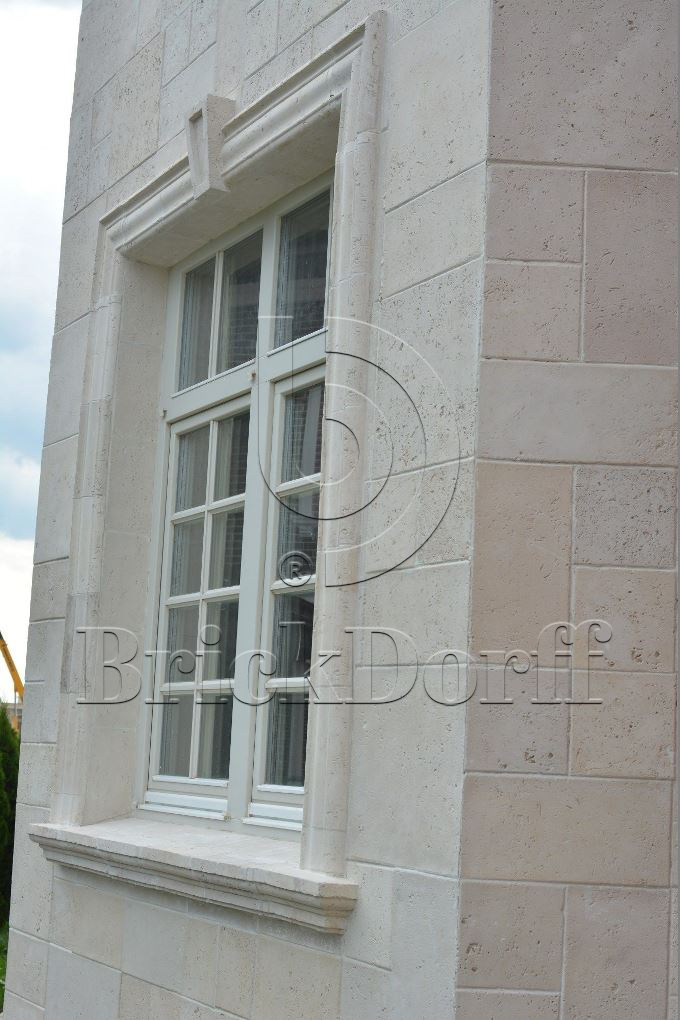 Фасадная облицовочная декоративная плитка травертин-касса 15