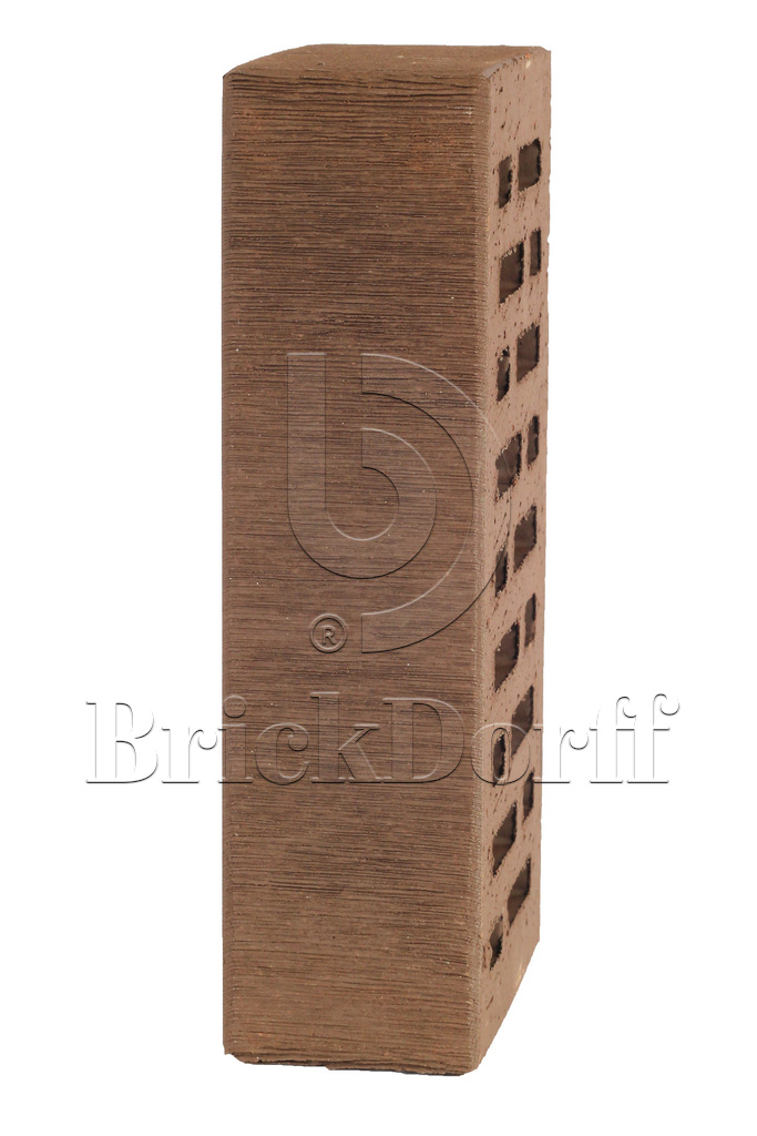 Кирпич клинкерный облицовочный коричневый, Lode ASAIS BRUNIS  штриховая, 250*120*65 мм
