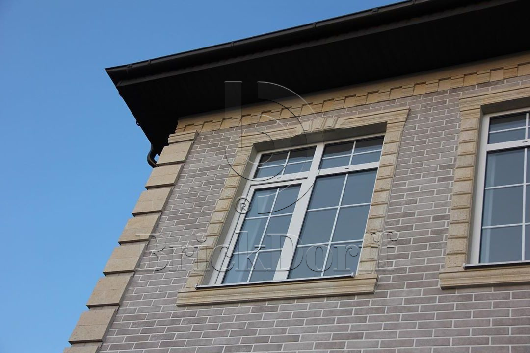 Viano Beige 245X66х7,4 мм Клинкерная фасадная плитка под кирпич облицовочная, серый беж