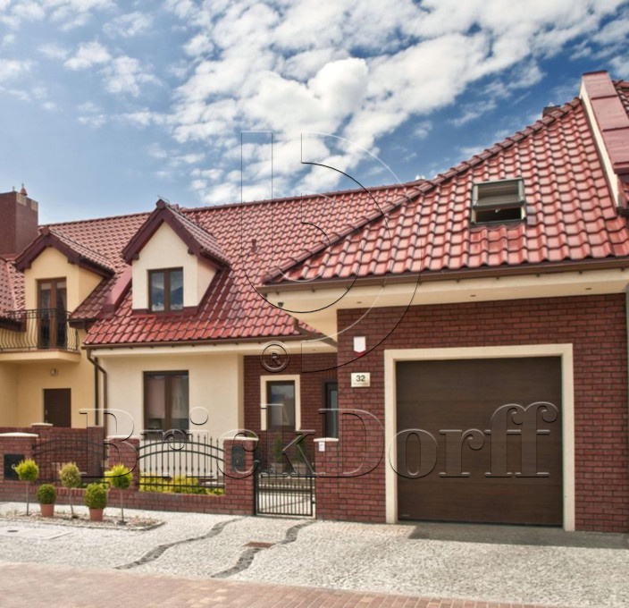 Керамическая черепица рядовая Roben MONZAplus каштановый глянцевый ангоб