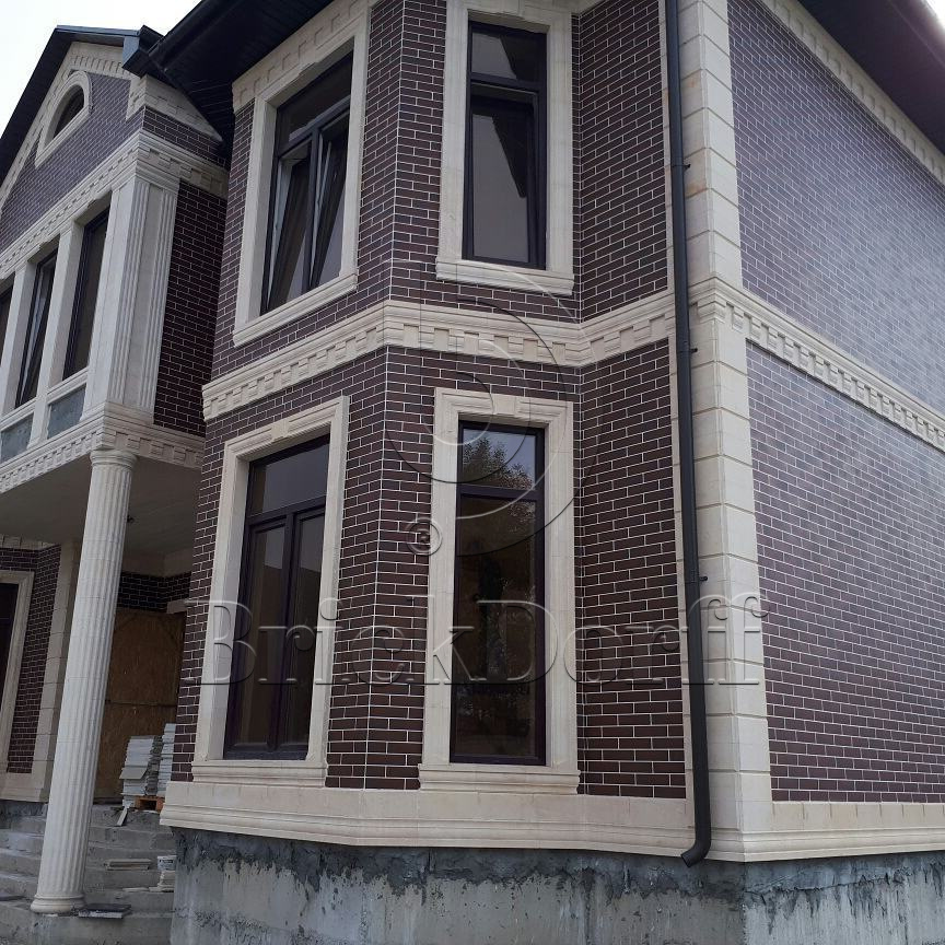 NATURAL BROWN 245X66х7,4 мм Клинкерная фасадная плитка под кирпич облицовочная коричневая