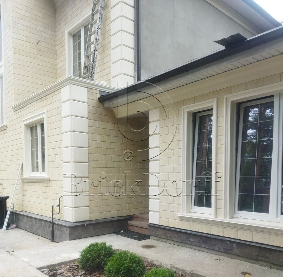 Рустовый камень (Боссажи)  для отделки Фасада углы - лепнина, декор из пенополистирола БВ-2/2 320*40*600 мм