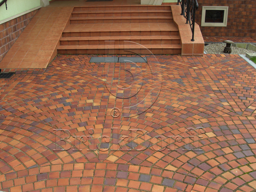 Тротуарная плитка / брусчатка Клинкерная ABC Herbstlaub-geflammt (Хербстлауб-гефламмт), делится на 8 частей 240*118/60*60*52 мм