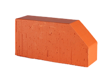 12.101106L Кирпич фигурный полнотелый красный Lode JANKA  F6 гладкий, 250*120*65 мм