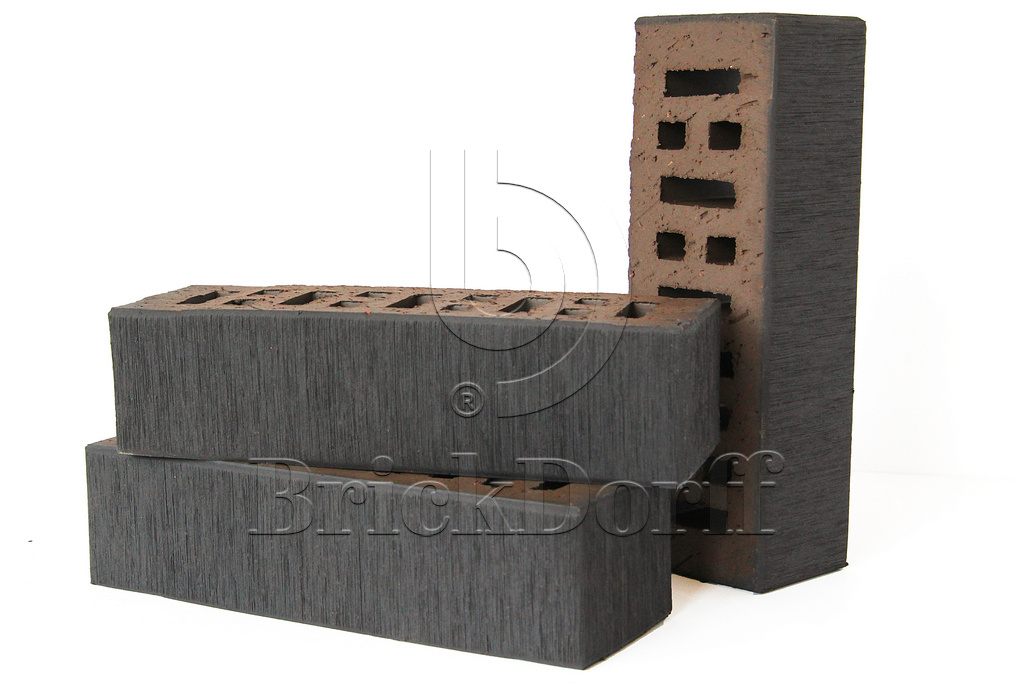 Lode SATURN штриховой, 250*85*65 мм, Печной Кирпич керамический пустотелый, темно серый