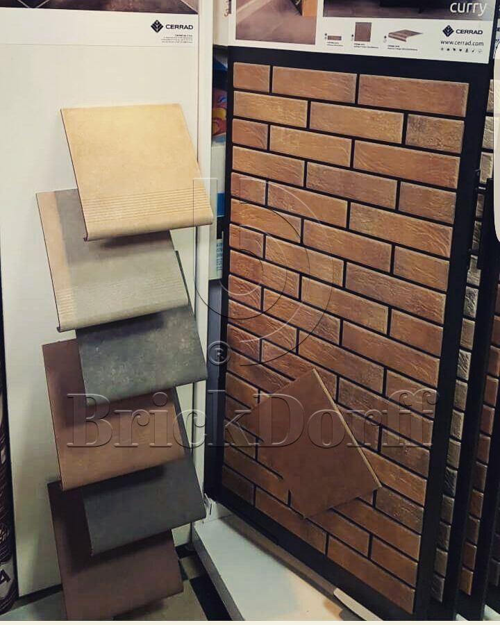 Фасадная и Интерьерная клинкерная плитка под кирпич Cerrad Elewacja Retro brick curry 245*65*8 мм