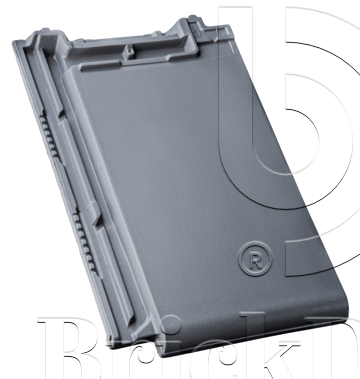 Керамическая черепица Roben Bergamo Grau, цвет серый матовый ангоб