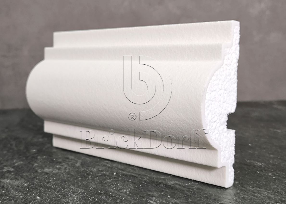 Молдинг для фасада - лепнина, декор из пенополистирола МВ-110/3 (МС-113) 110*40*2000 мм