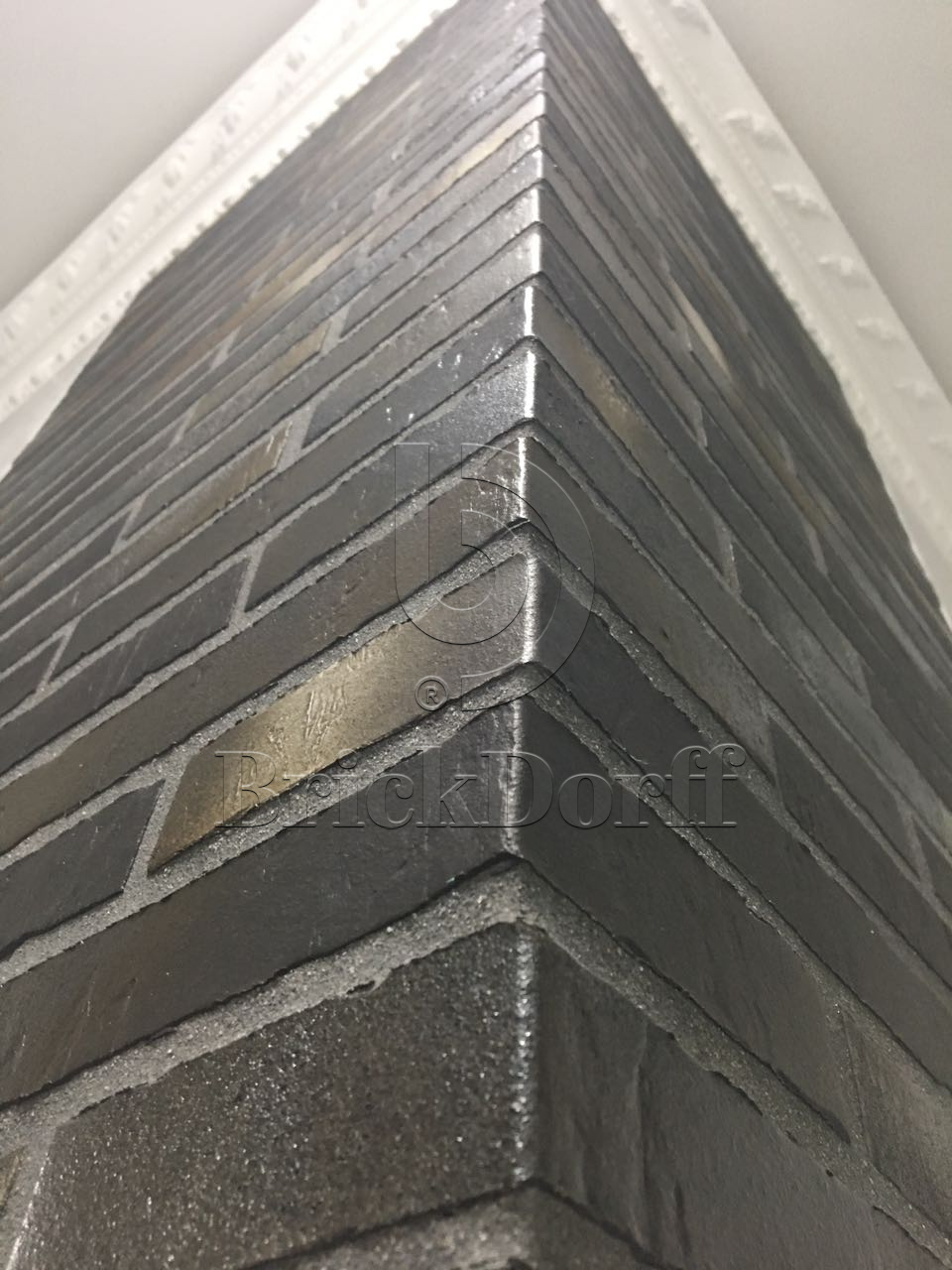 RIEGEL 50 453-siber-schwarz, 490*40*14мм Stroeher Клинкерная фасадная плитка под кирпич ригельная Langformat