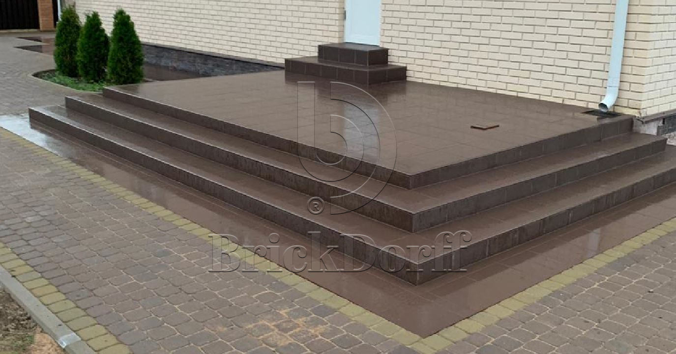 Клинкерная плитка Natural Brown 300x300x11 – для улицы, террасы, крыльца, лестницы, морозостойкая
