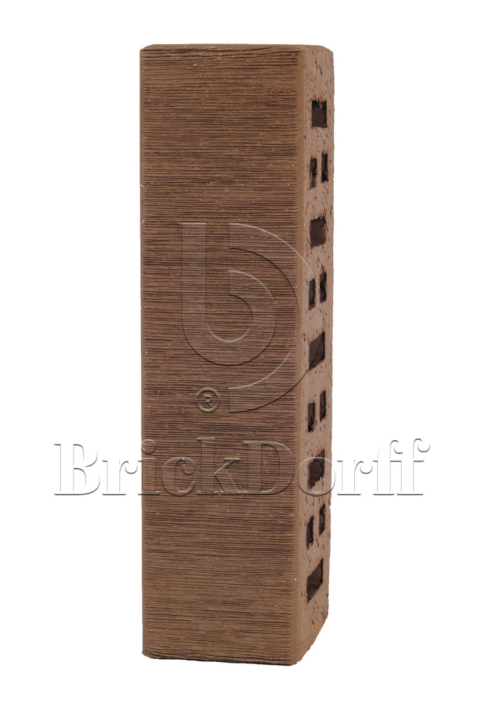 Кирпич клинкерный облицовочный коричневый, Lode ASAIS SARMITE  штриховая, 250*85*65 мм