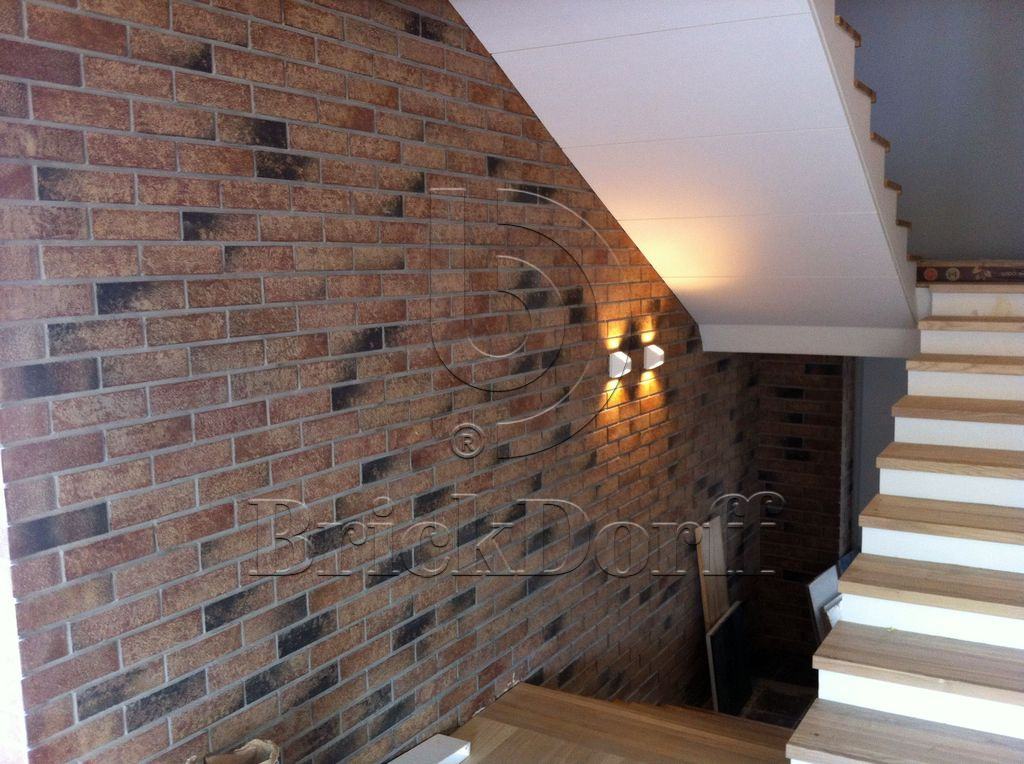 Клинкерная фасадная плитка облицовочная под кирпич Stroeher (Штроер) Zeitlos 357 backstein рельефная NF14, 240*71*14 мм