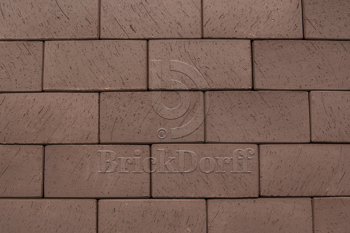 Клинкерная тротуарная мозаика - брусчатка Lode  BRUNIS Коричневая 60х60х62 мм