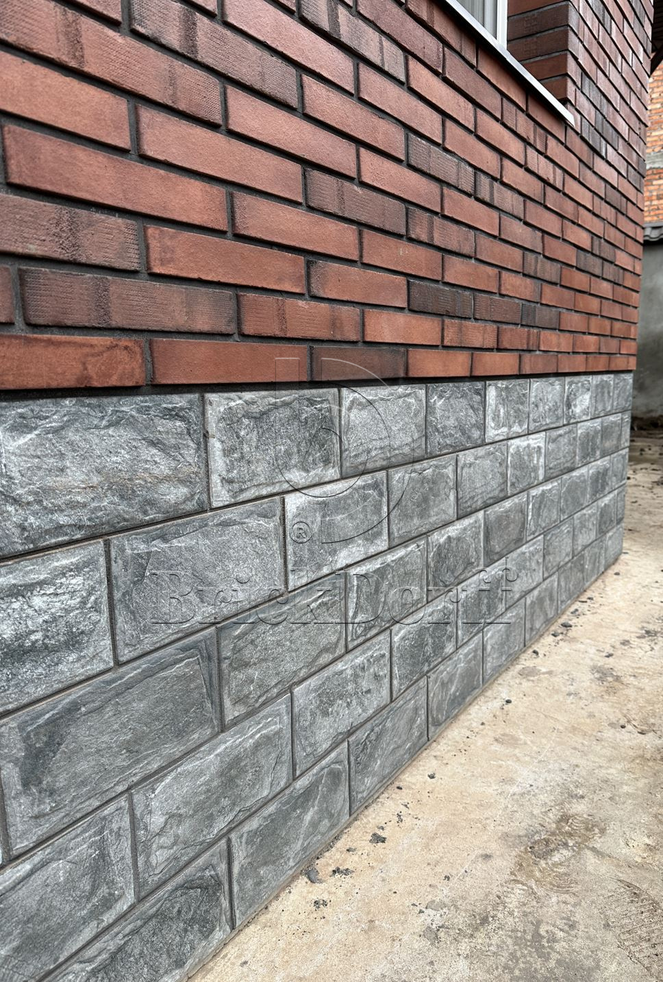 Фасадная ригельная плитка под клинкер Life Brick Римхен 370, 284*51*15 мм