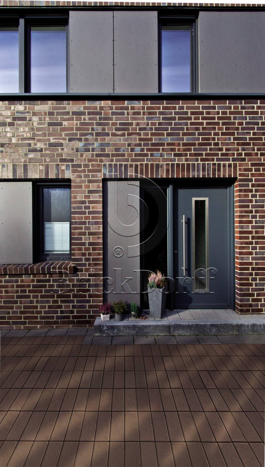 Тротуарная плитка / брусчатка Клинкерная ABC Schwarz Braun (Счварз Браун) 200*100*45 мм