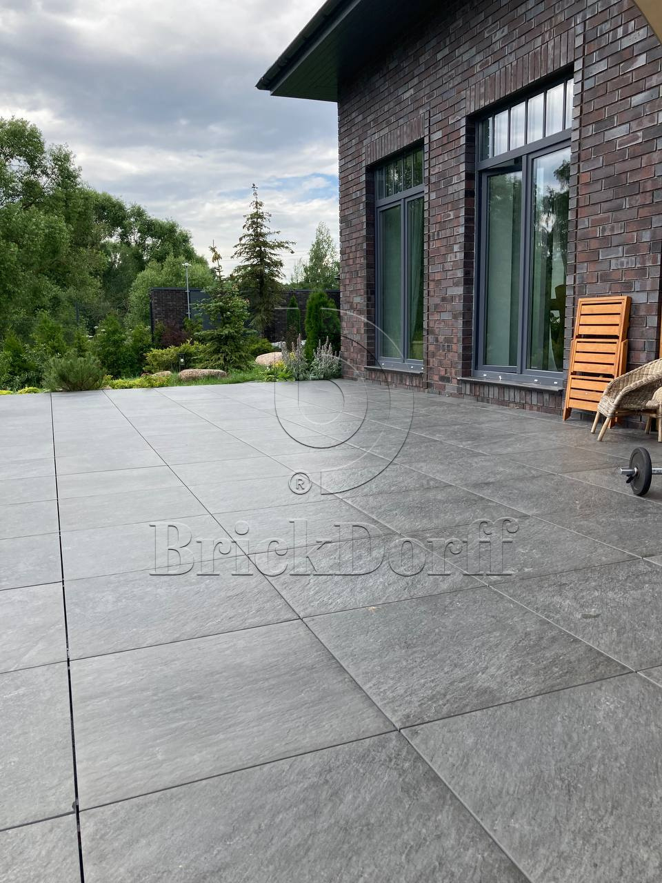 Плитка напольная уличная Landstone Night Lastra 20mm 600х600х20мм
