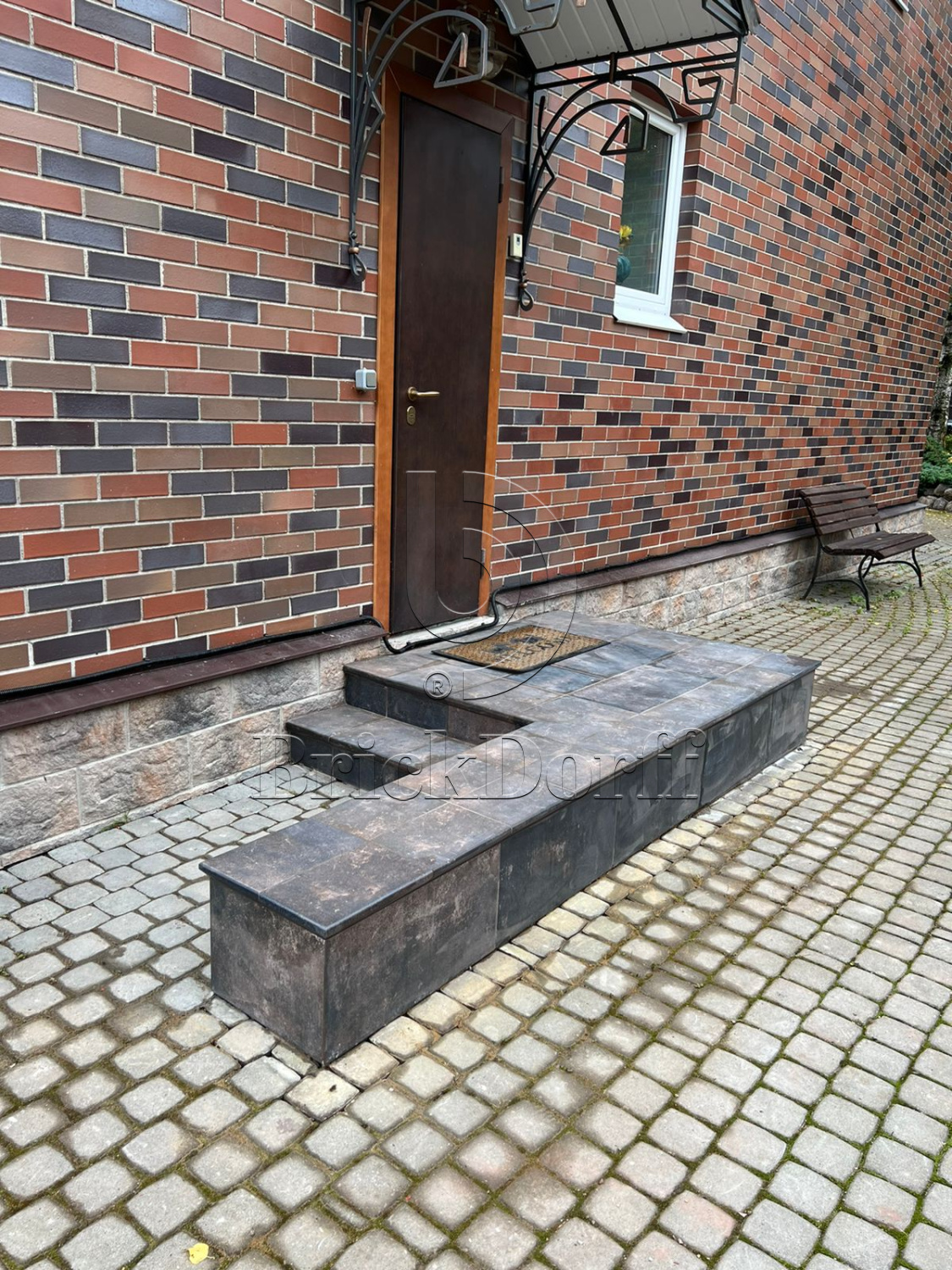 Клинкерная плитка Scandiano Brown 300x300x11 – для улицы, террасы, крыльца, лестницы, морозостойкая