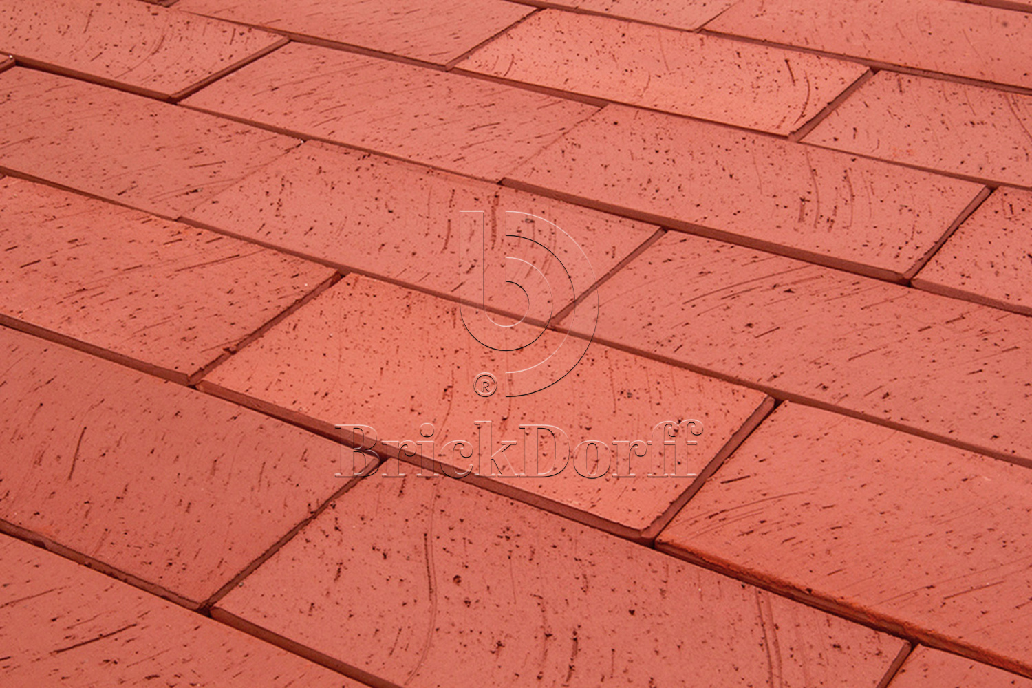 Клинкерная тротуарная плитка - брусчатка Lode JANKA Красная 200х100х52 мм