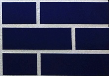 Глазурованная клинкерная фасадная плитка под кирпич ABC Dunkelblau 350 синяя, 240*52*10 мм