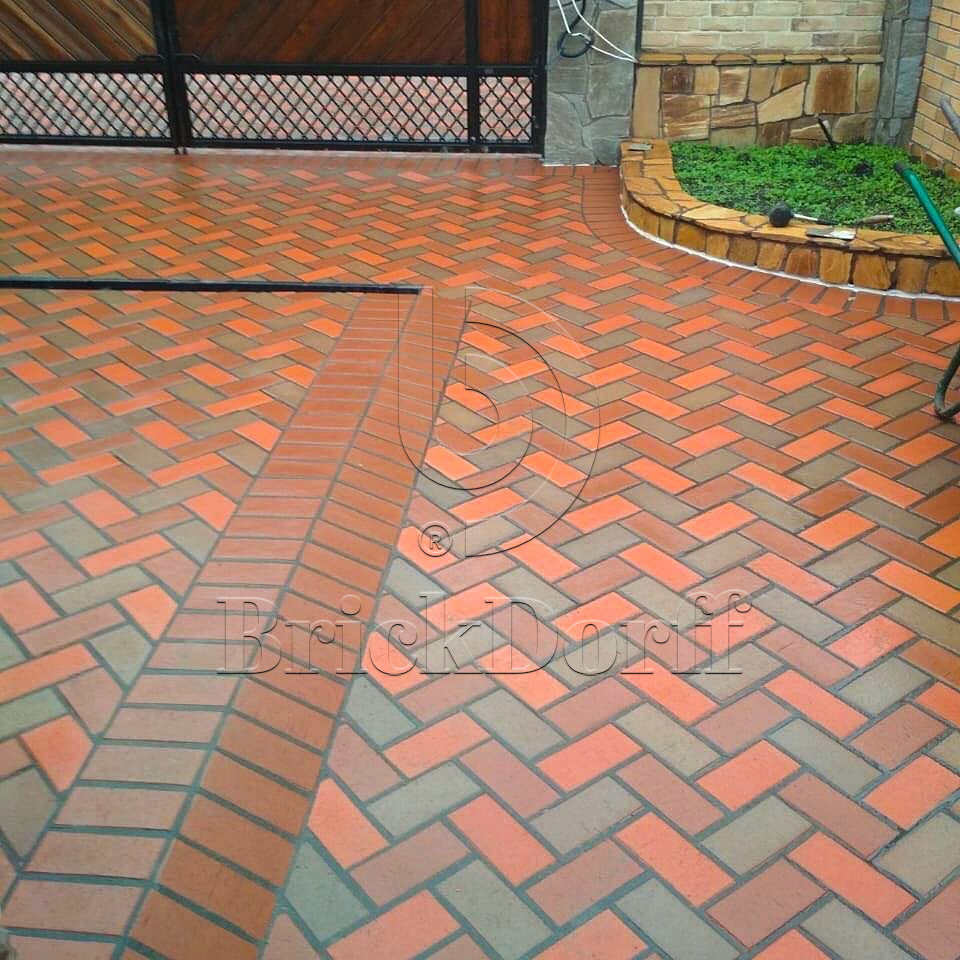 Тротуарная плитка / брусчатка Клинкерная ЛСР (RAUF Design) красный "Лондон" 200*100*50 мм