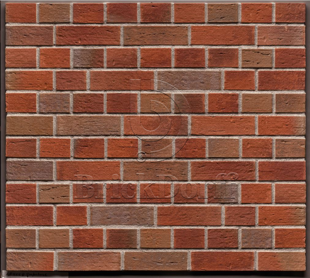 Кирпич облицовочный Клинкерный ABC 5558 Gravenhorster rot-bunt wasserstrich NF 240*115*71 мм