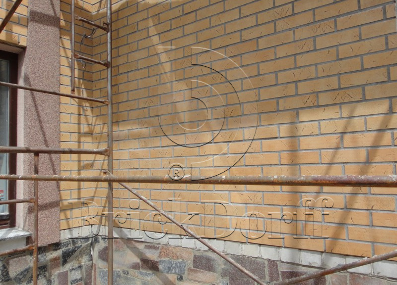 Фасадная Термопанель из Пенополиуретана ППУ 40 мм с Клинкерной плиткой Antik Sandstein 240*71*10 мм