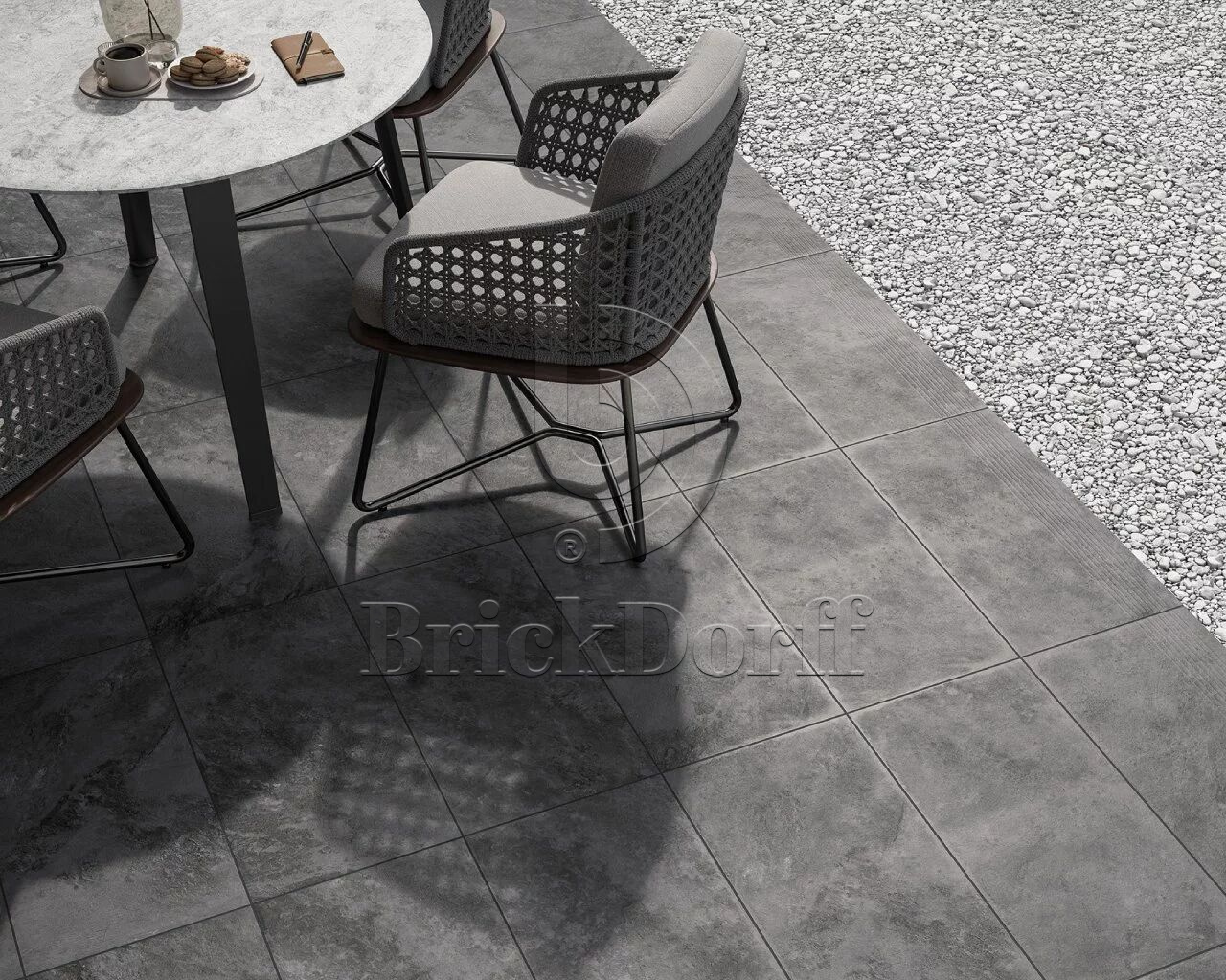 Клинкерная плитка Ardis Dark 600x300x8,5 мм – для улицы, террасы, крыльца, лестницы, морозостойкая