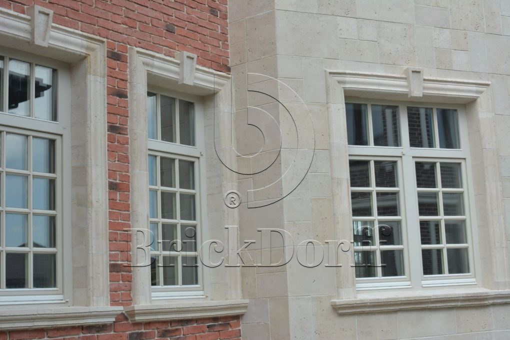 Фасадная облицовочная декоративная плитка травертин-касса 15