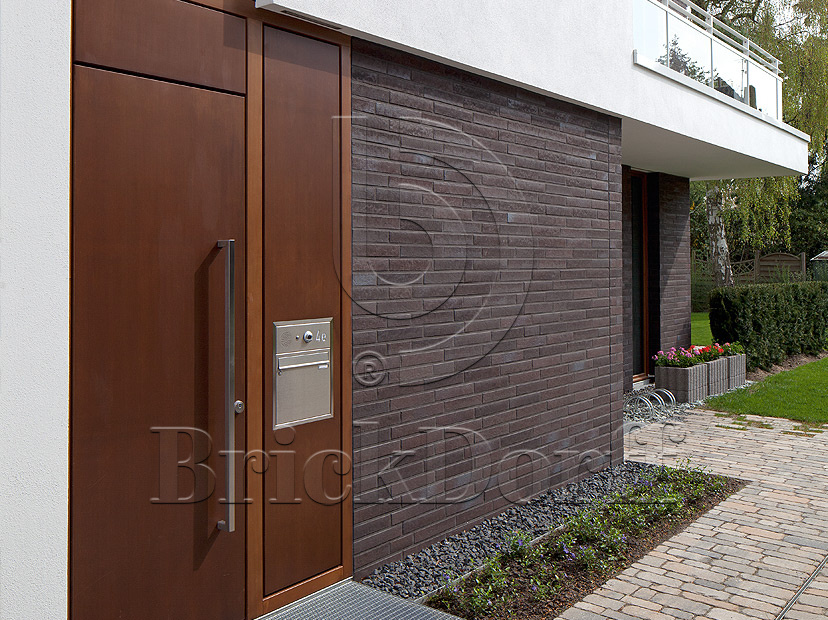 Клинкерная фасадная плитка облицовочная под кирпич Stroeher (Штроер) Zeitlos 359 kohlenglanz гладкая NF14, 240*71*14 мм