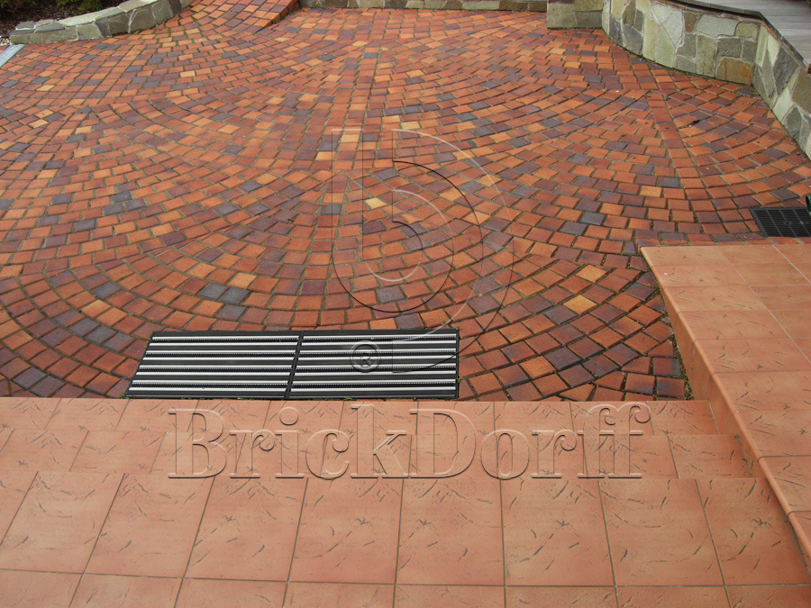 Тротуарная плитка / брусчатка Клинкерная ABC Herbstlaub-geflammt (Хербстлауб-гефламмт), делится на 8 частей 240*118/60*60*52 мм