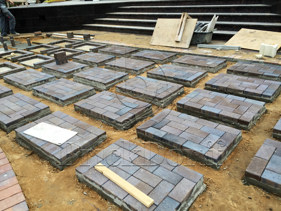 Тротуарная плитка / брусчатка Клинкерная ABC Mitternachtblau (Миттерначтблау) делится на 8 частей 240*118/60*60*52 мм