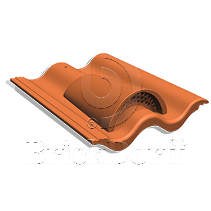 Вентиляционная черепица натуральная цементно-песчаная Classic коричневый 22, Kriastak Baltic tile