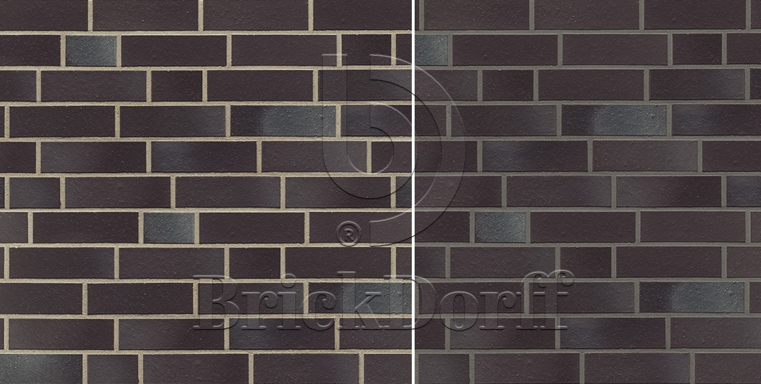 Фасадная Термопанель из пенополистирола ППС 60 мм с клинкерной плиткой Ziegelriemchen Winterhude schwarz blau-bunt 240*71*10 мм