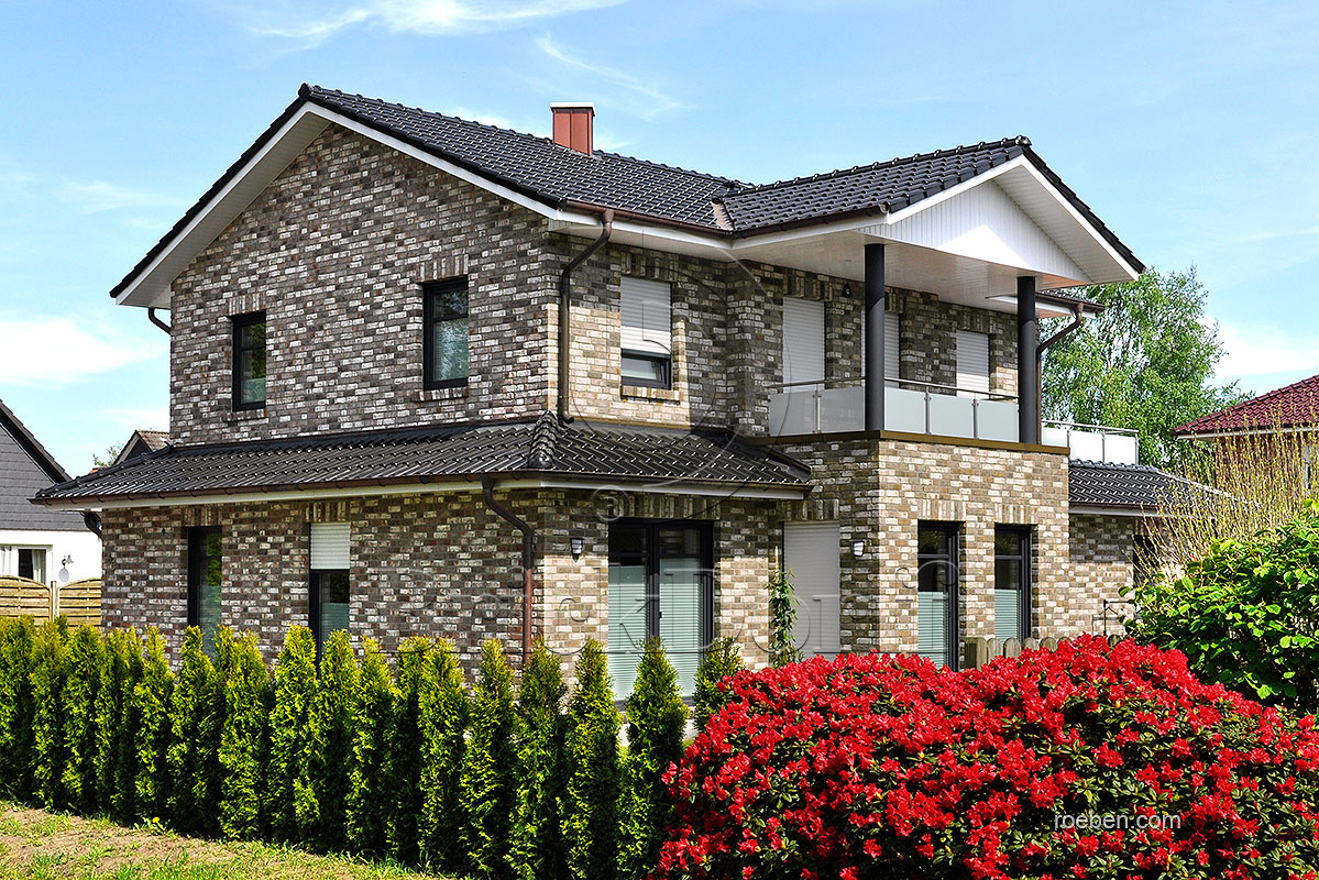 Керамическая черепица рядовая Roben FLANDERNplus черный матовая глазурь