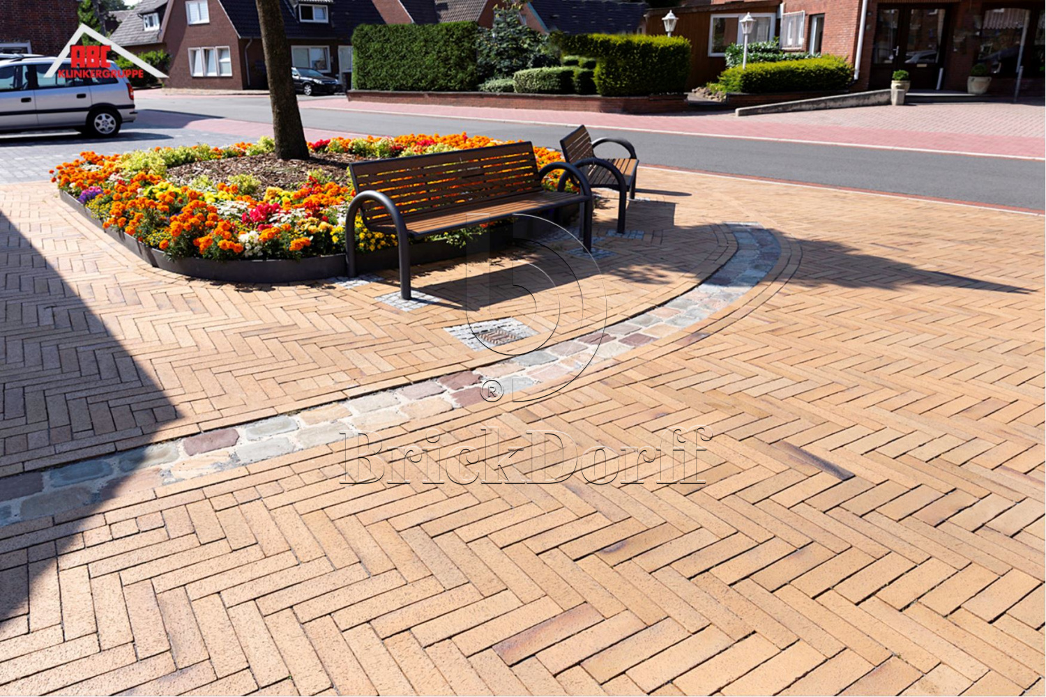 Тротуарная плитка / брусчатка Клинкерная ABC Antik gelb kohlebrand (Антик гелб кохлебранд), 200*100*52 мм