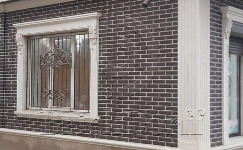 NATURAL BROWN 245X66х7,4 мм Клинкерная фасадная плитка под кирпич облицовочная коричневая